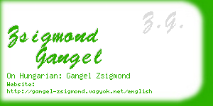 zsigmond gangel business card